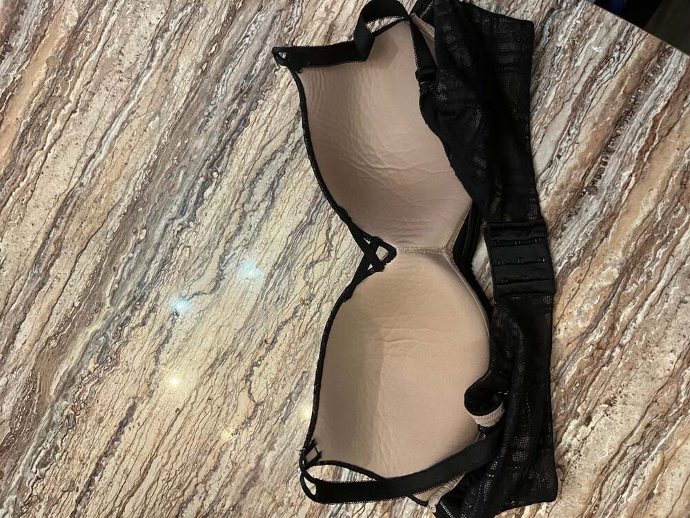 Torrid Black Plaid Mesh Overlay Underwire Bra Size 40C - Picture 3 of 3